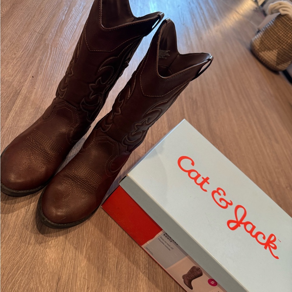 Cat & Jack Dark Brown Western Boots
